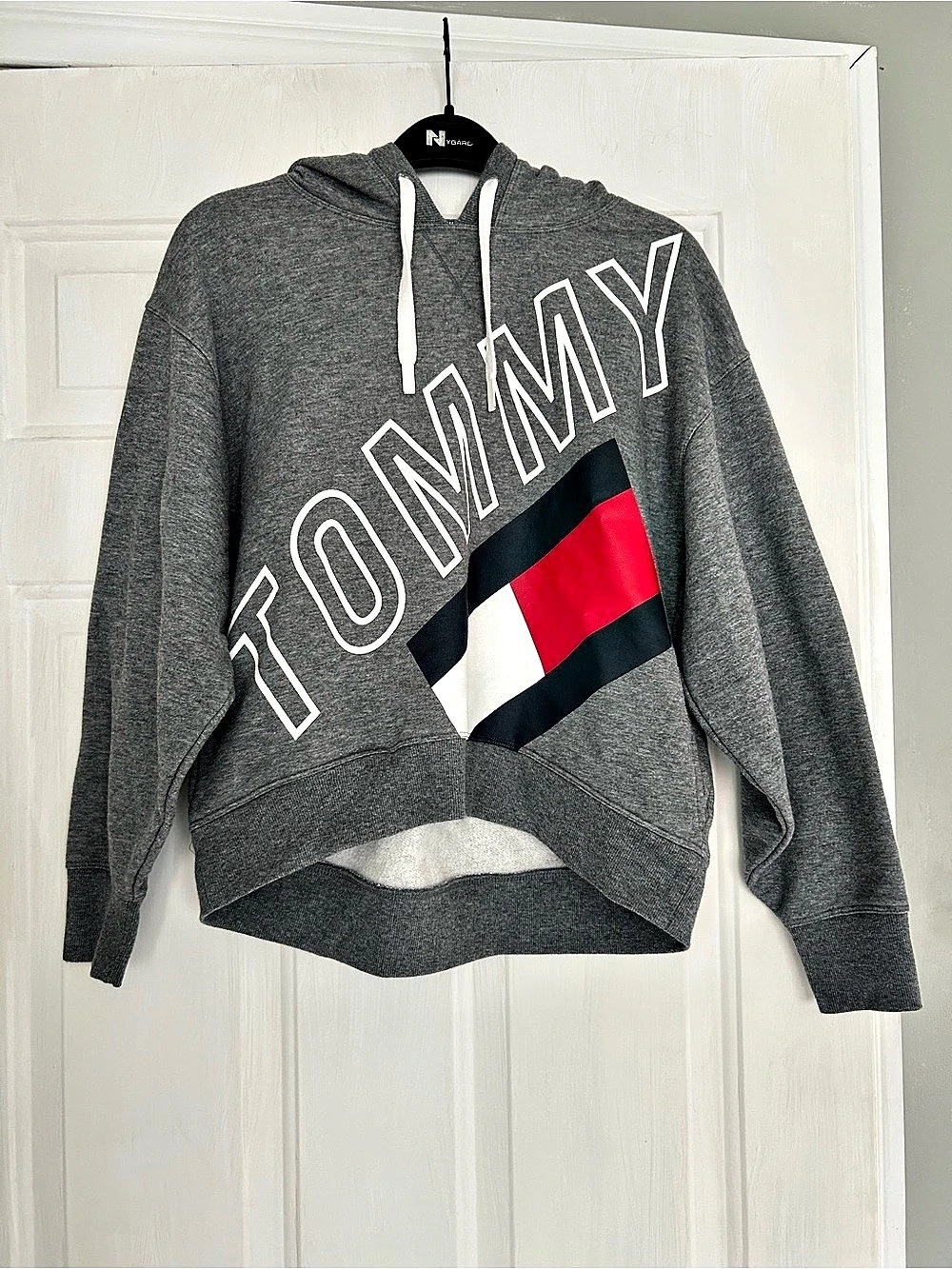 Tommy Hilfiger Sport hoodie Color Block Hoodie in Gray & Red Size XS